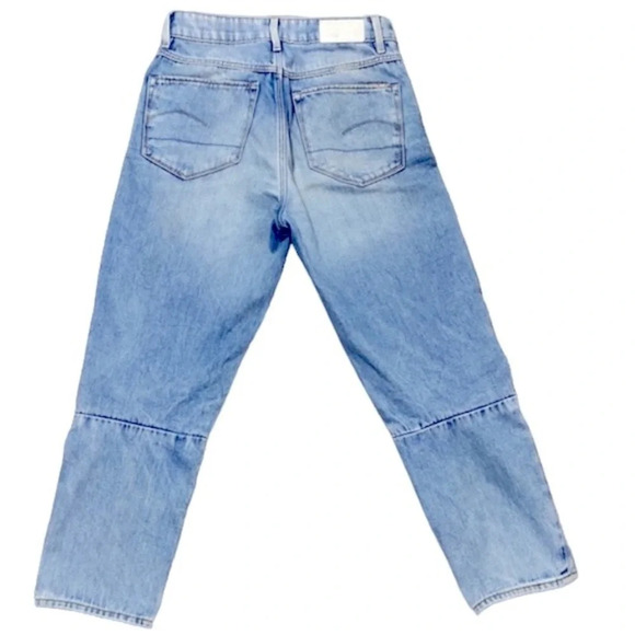 G-Star Restored Denim 3301 Ultra High Straight Leg Jeans Distressed Sz. 25 Waist - Picture 4 of 11